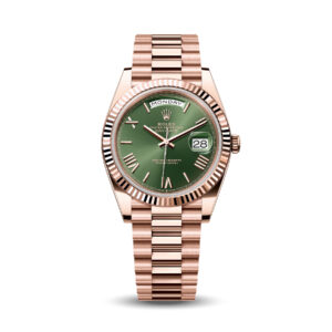 Day-Date Olive Green Rose Gold