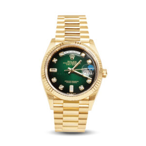 128238 Day-Date Yellow Gold 'Green Ombre' Diamond Dial (New 2022)
