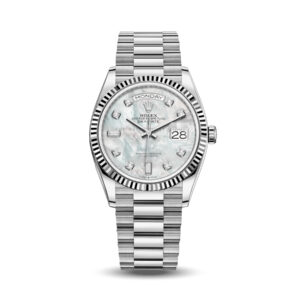 128239NG Day-Date White Gold 36 MOP Dial (Pre-owned 2022)