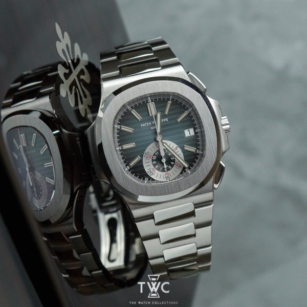 NAUTILUS CHRONOGRAPH STAINLESS STEEL BLUE DIAL 5980/1A - Image 2