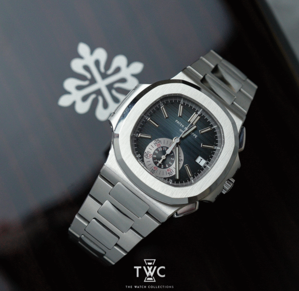 NAUTILUS CHRONOGRAPH STAINLESS STEEL BLUE DIAL 5980/1A - Image 3