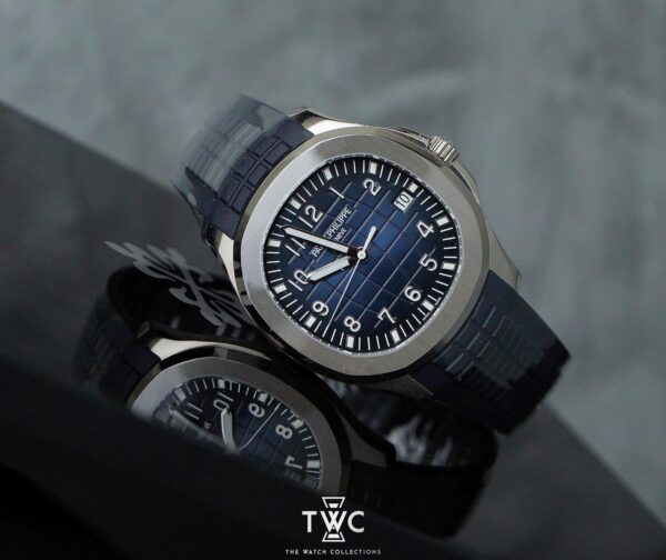 AQUANAUT WHITE GOLD BLUE DIAL 5168G - Image 3