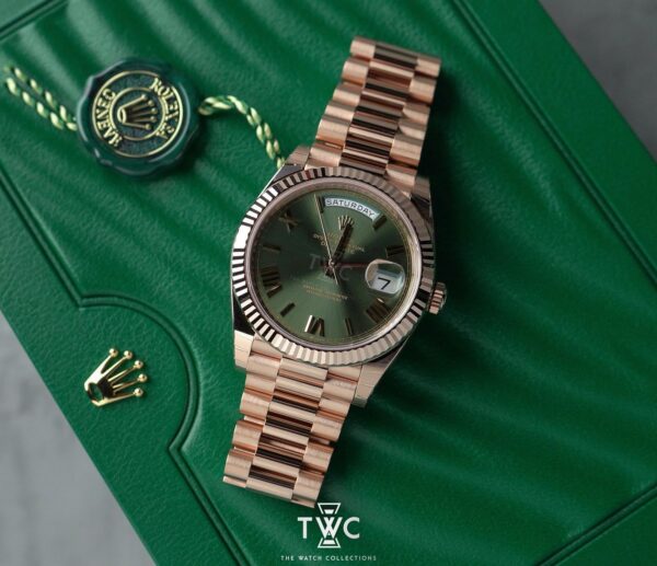 Day-Date Olive Green Rose Gold - Image 4